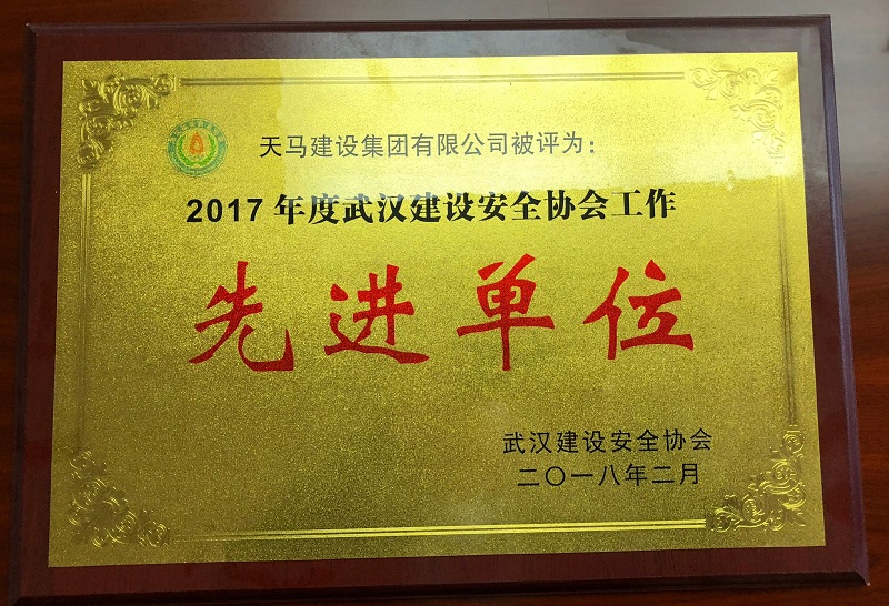 2017年度武漢市建設工程安全文明施工先進單位